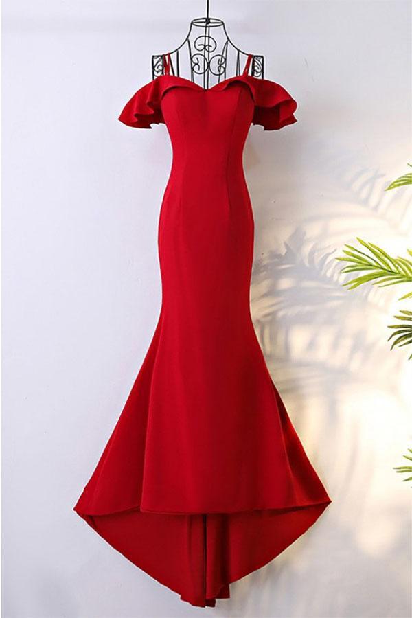 classy red dress